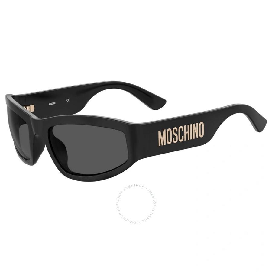 Moschino Moschino Grey Wrap Men
s Sunglasses MOS164/S 0807/IR 55