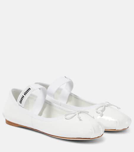 靴 MIU MIU Vinyl Ballet Flats 37 1/2 Vinyl ballet flats Miu Miu Black size 37 EU in Vinyl - 47144234