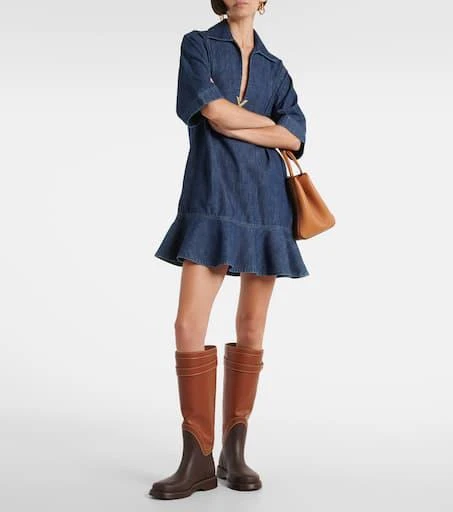 Valentino VLogo Bold leather knee-high boots 2