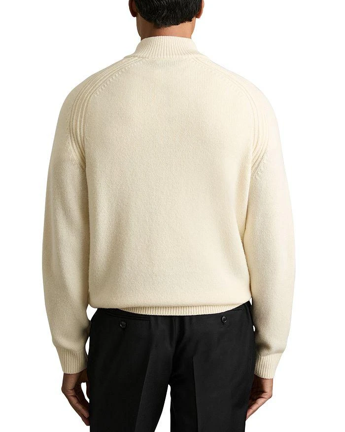 REISS Roberts Wool & Nylon Seam Detail Regular Fit Half Zip Sweater 3