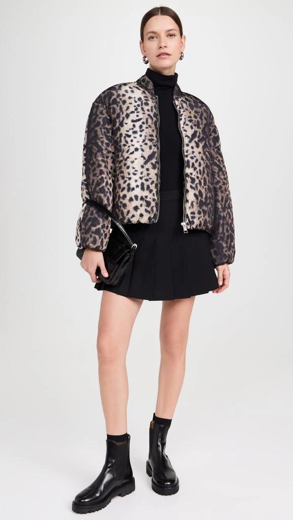 Apparis Leni Leopard Padded Bomber Jacket 4