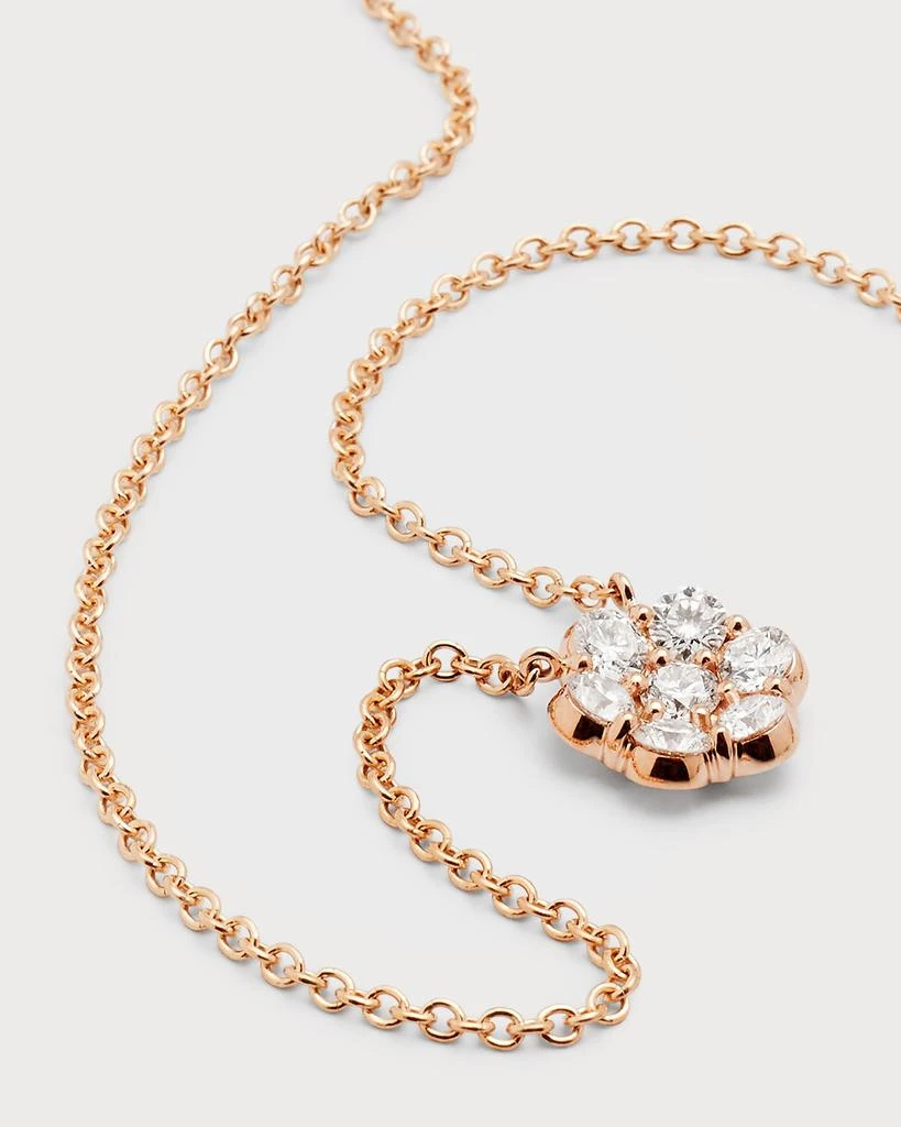 Bayco 18k Rose Gold Flower Diamond Pendant Necklace 3