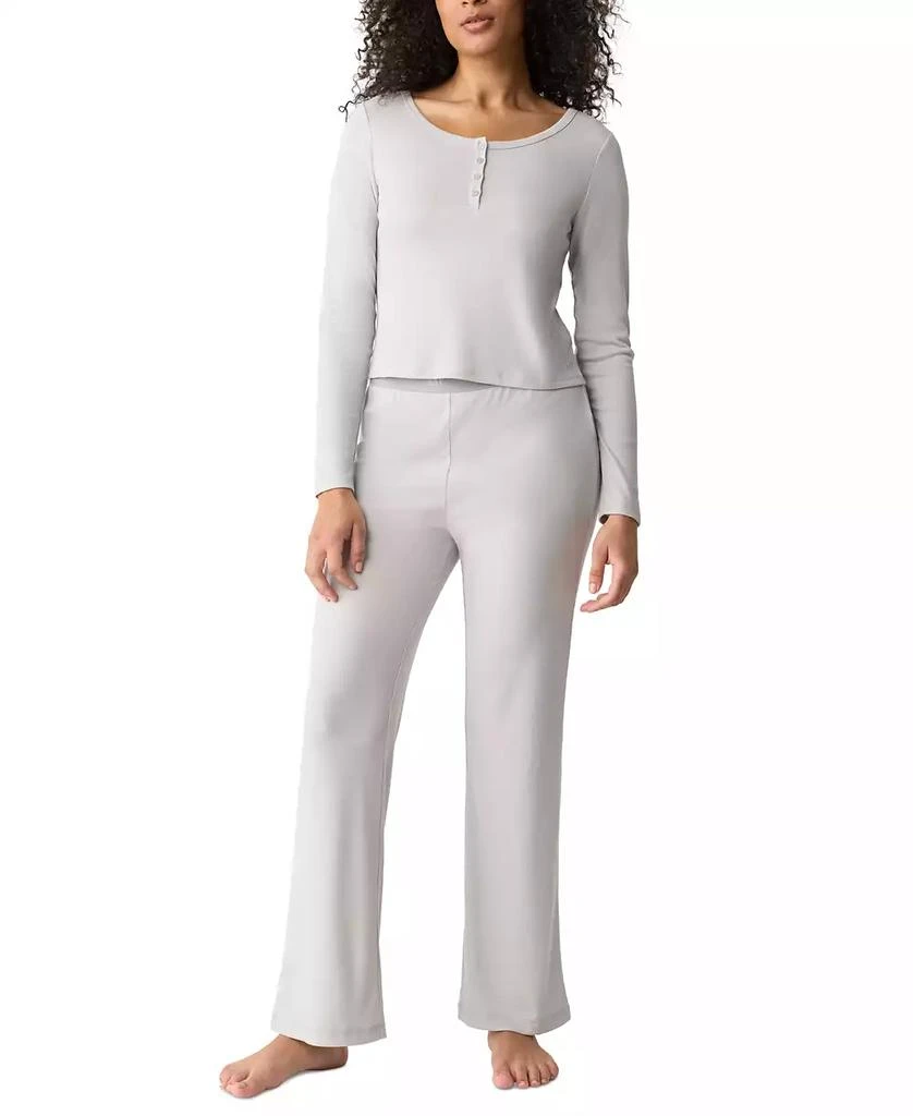 GAP GapBody Women
s Long-Sleeve Rib Pajama Top 1