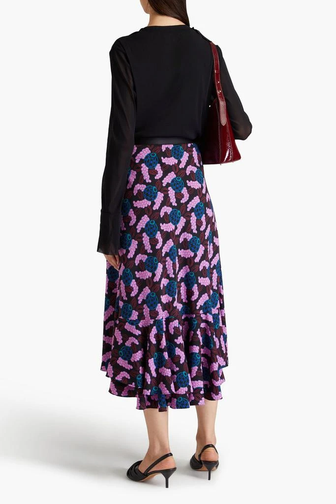 Diane von Furstenberg Debra printed crepe midi skirt 3
