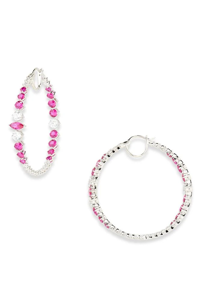 Nadri Leah CZ Statement Hoop Earrings 1