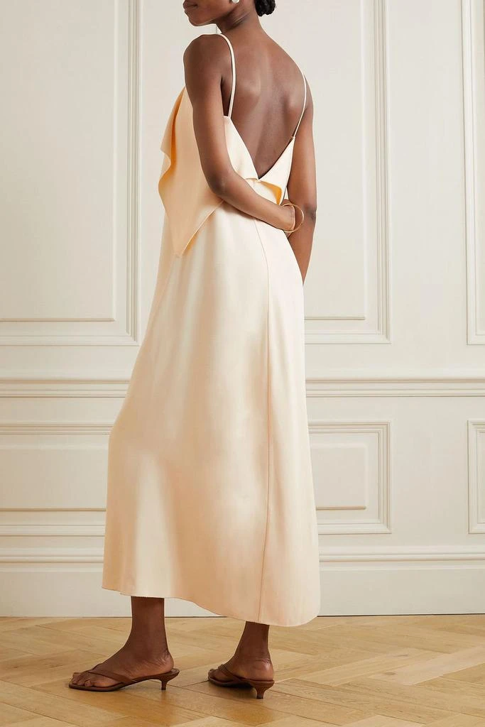 Totême Open-back draped twill maxi dress 3