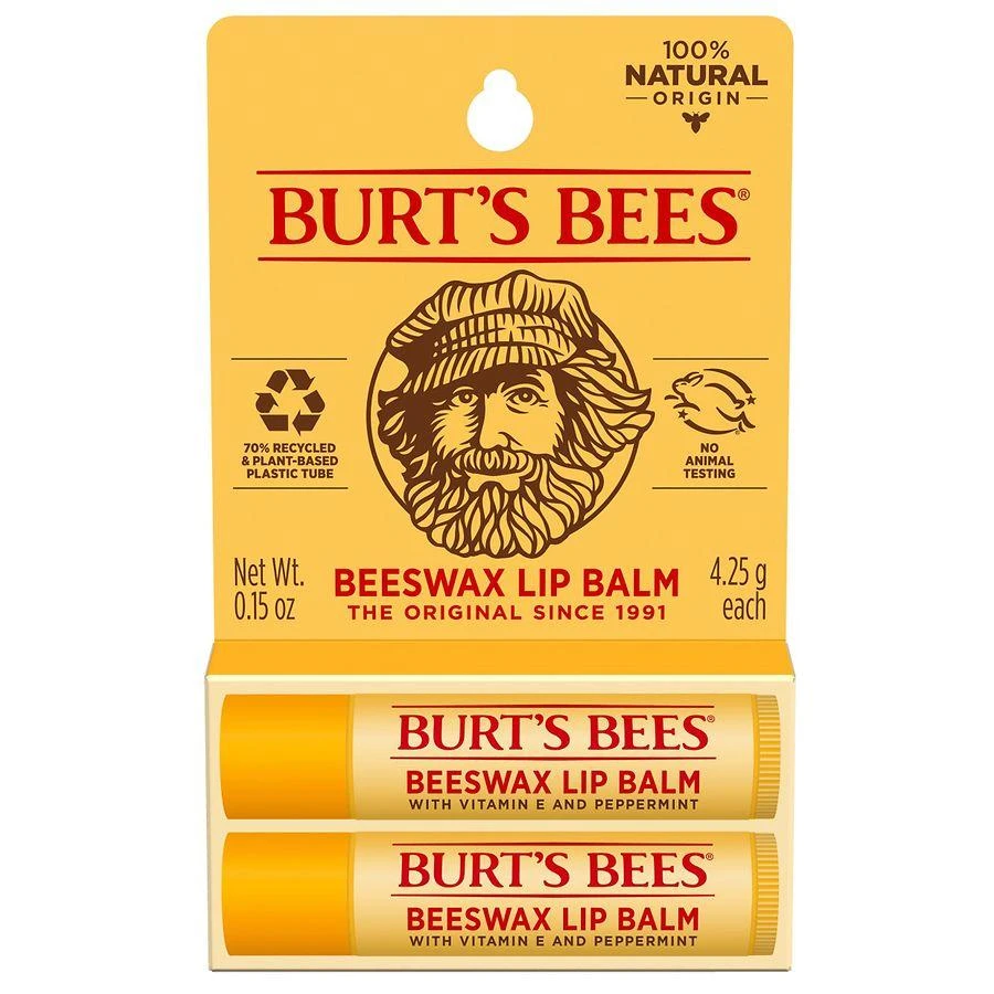 Burt's Bees 100% Natural Origin Moisturizing Lip Balm Original Beeswax 1