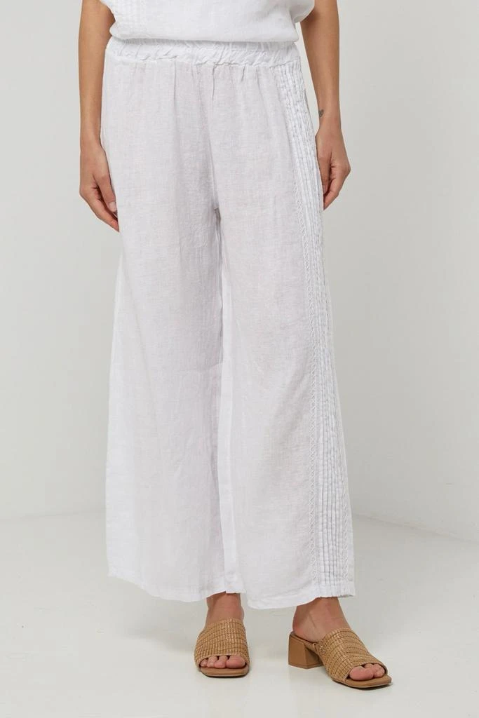 预计3周后发货 Autour Du Lin Pantalon Blanc - Femme 2