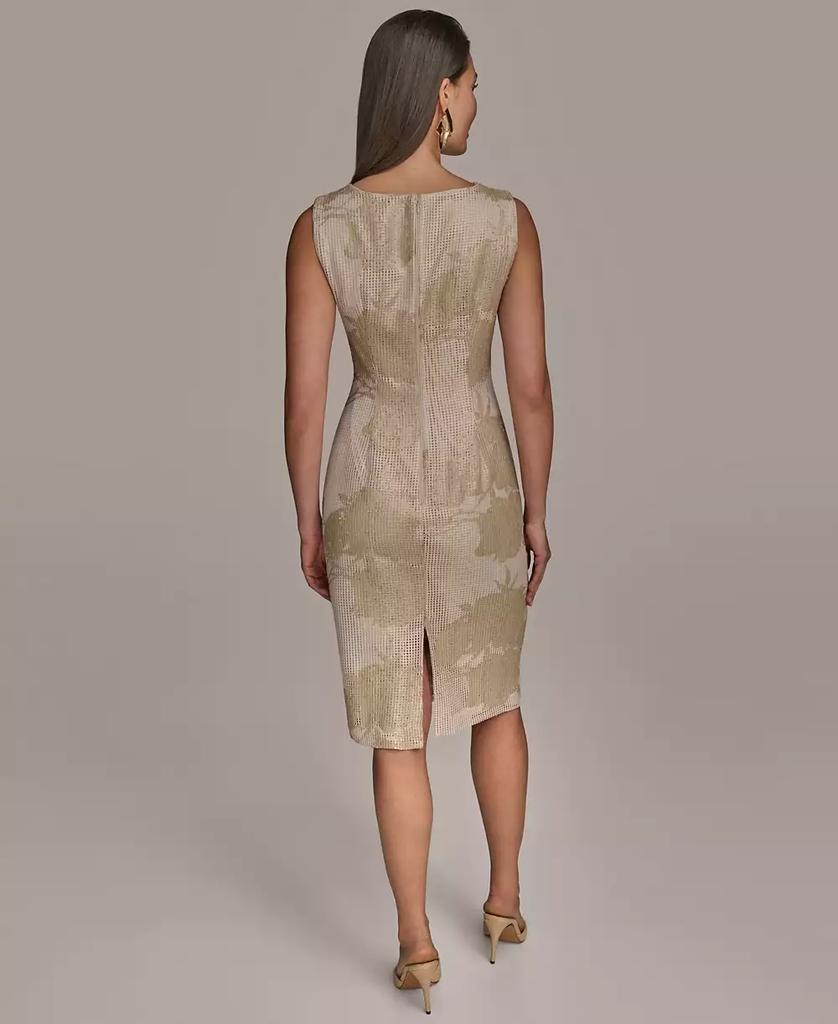 Donna Karan Women's Sequined Cowlneck Sheath Dress