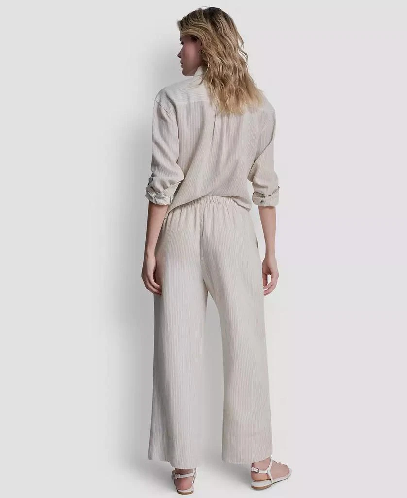 DKNY Petite High Waist Drawcord Pants 5