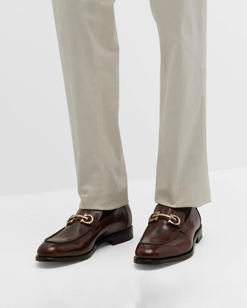 Salvatore Ferragamo Men's Gustav Gancini-Bit Leather Loafers 2