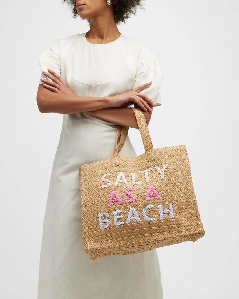 BTB Los Angeles Salty as a Beach Straw Tote Bag 2