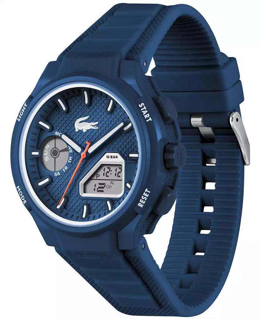 Lacoste Men's LC33 Blue Silicone Strap Watch 45mm