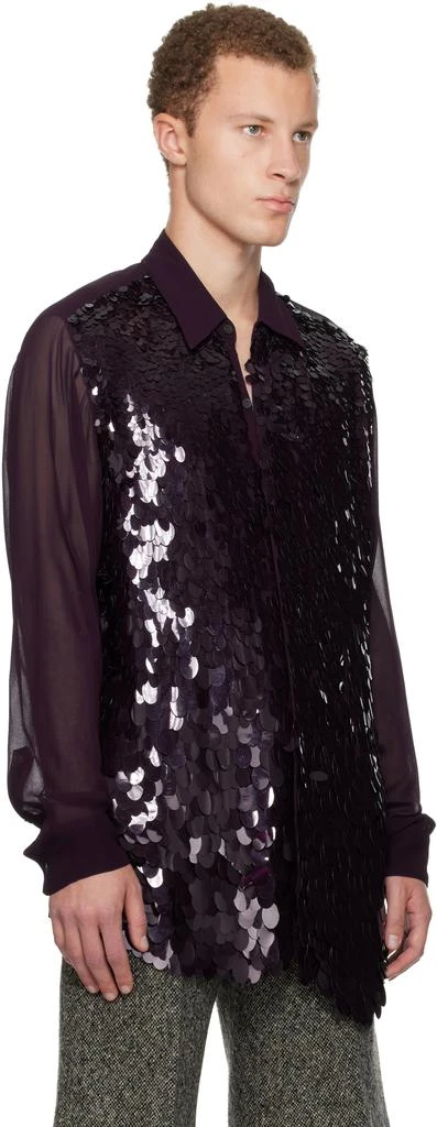 Dries Van Noten Purple Sequinned Shirt 2