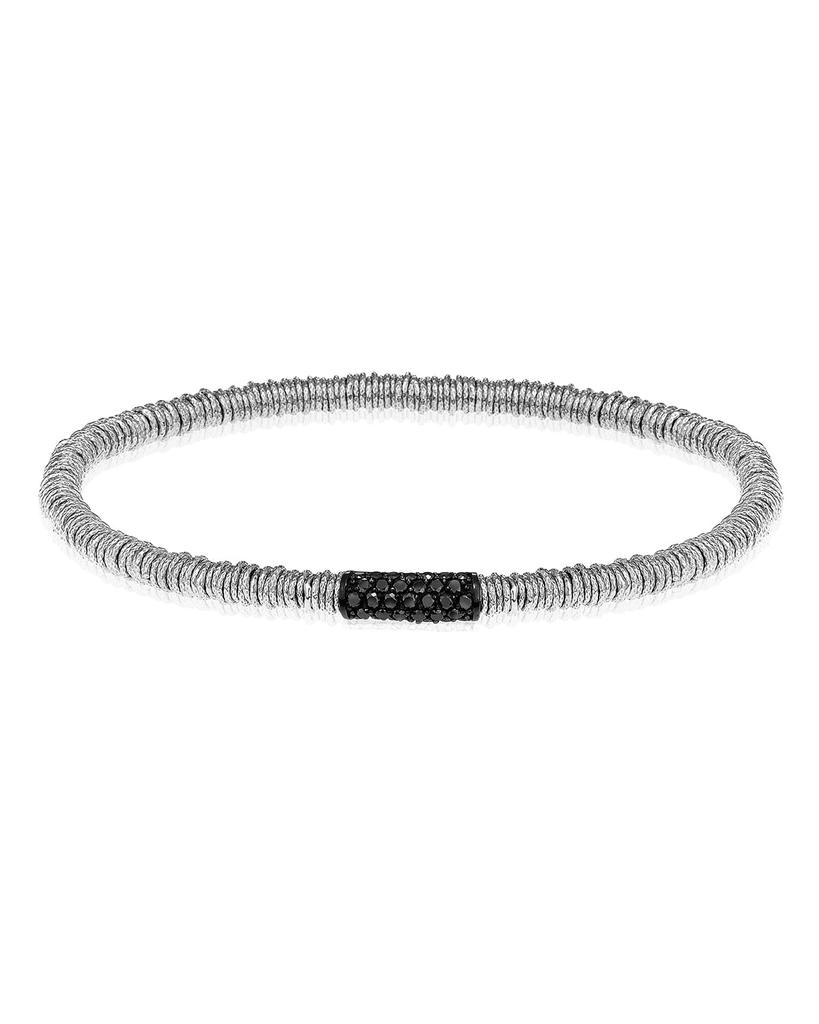Roberto Demeglio JOY 18k White Gold Black Diamond Stretch Bracelet
