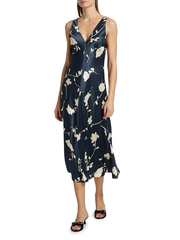 Rails Camellia Floral Satin Midi-Dress 2