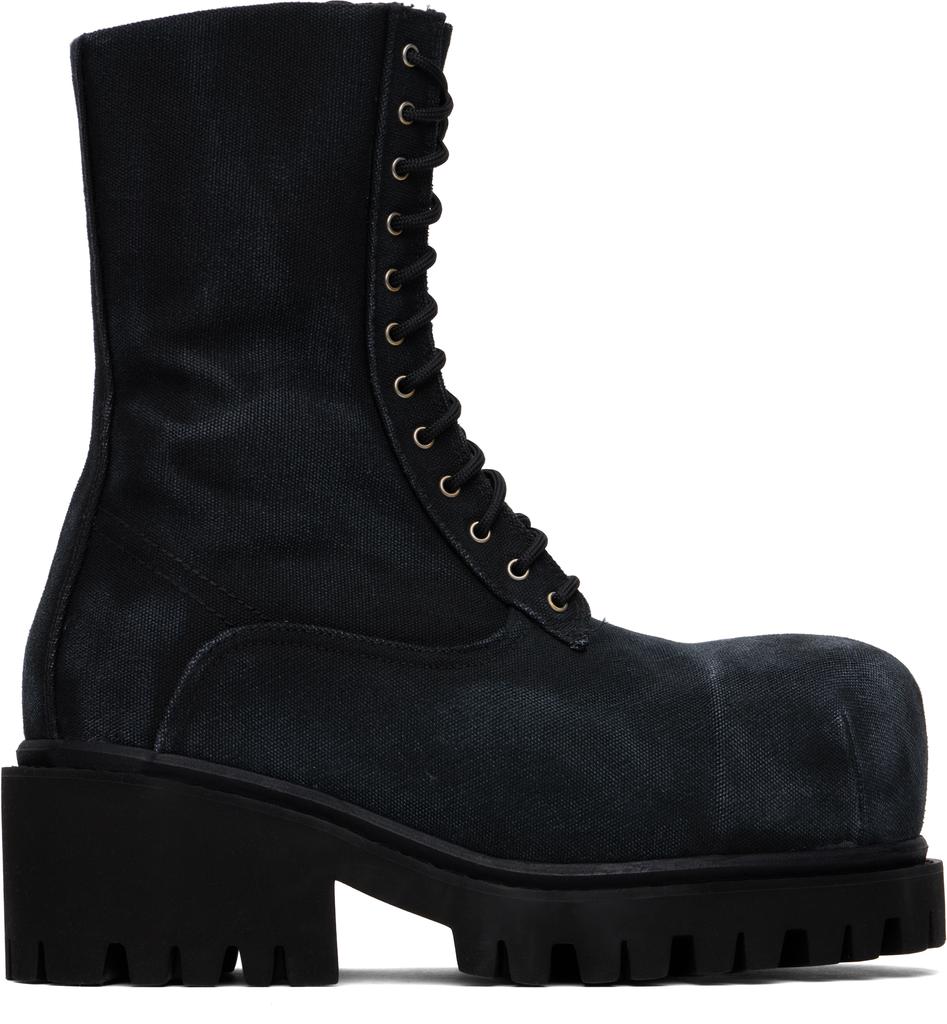 Balenciaga Black Stomper Boots - Free Shipping - BeyondStyle