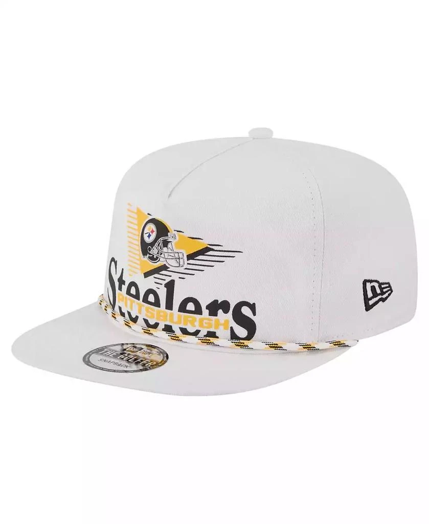 New Era Men's White Pittsburgh Steelers Collide Golfer Snapback Hat 1