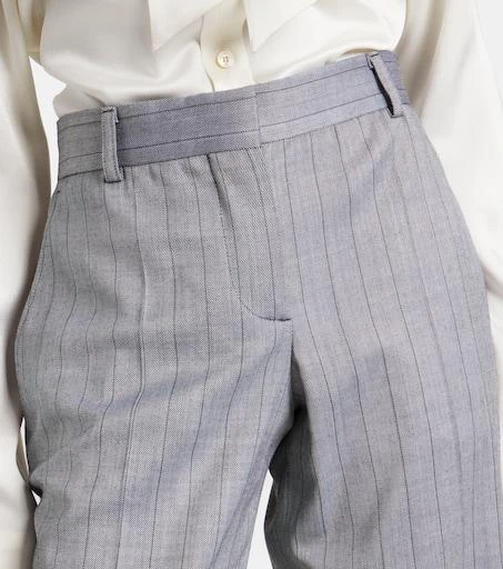 Stella McCartney Striped wool wide-leg pants 4