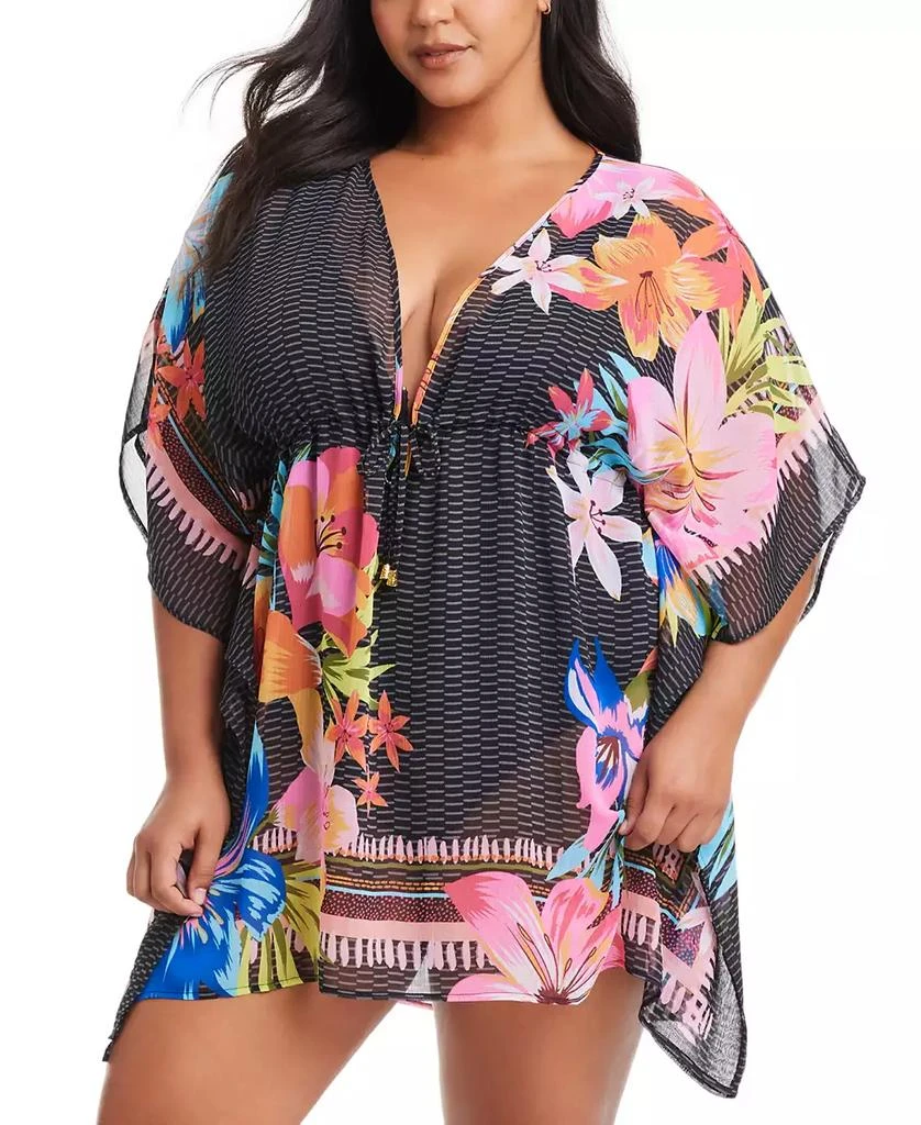 Bleu Rod Beattie Plus Size Caftan Swim Cover Up - Women's Beach Pool Coverup
