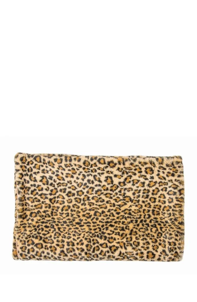 LUXE Burke Leopard Print Faux Fur Throw - 50" x 60" 3