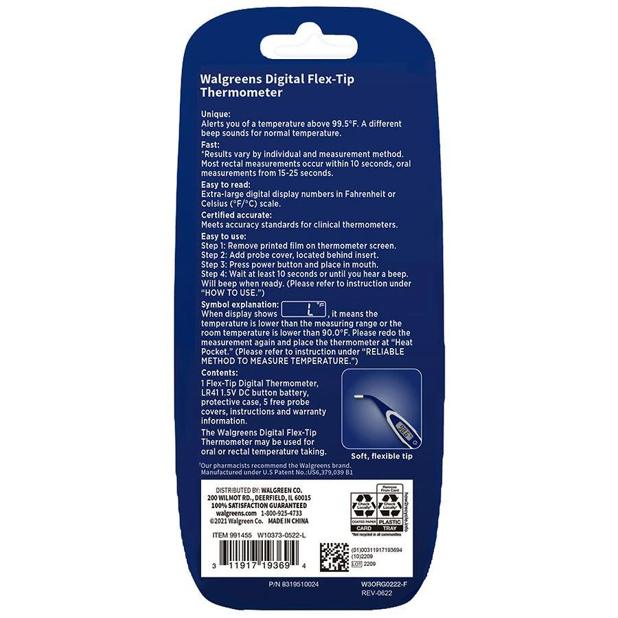 Walgreens Digital 10 Second Flexible Tip Thermometer 2