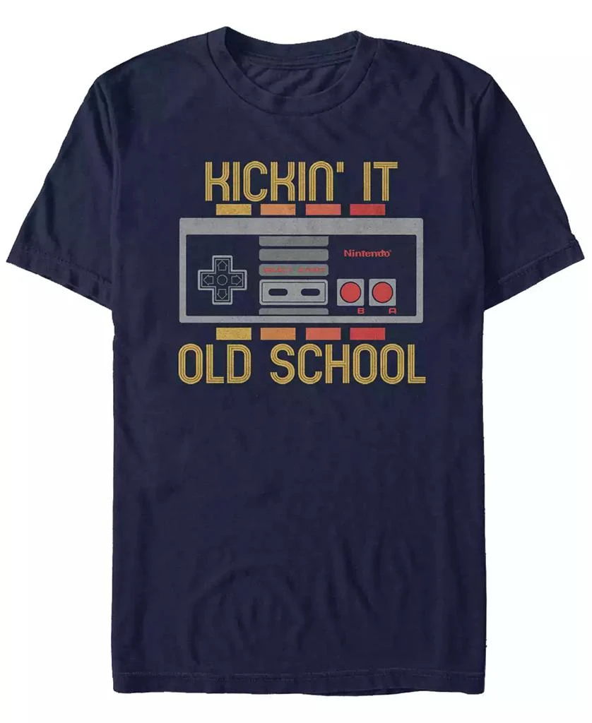 Nintendo Nintendo Men's Classic NES Kickin It Old School Controller T-Shirt 1