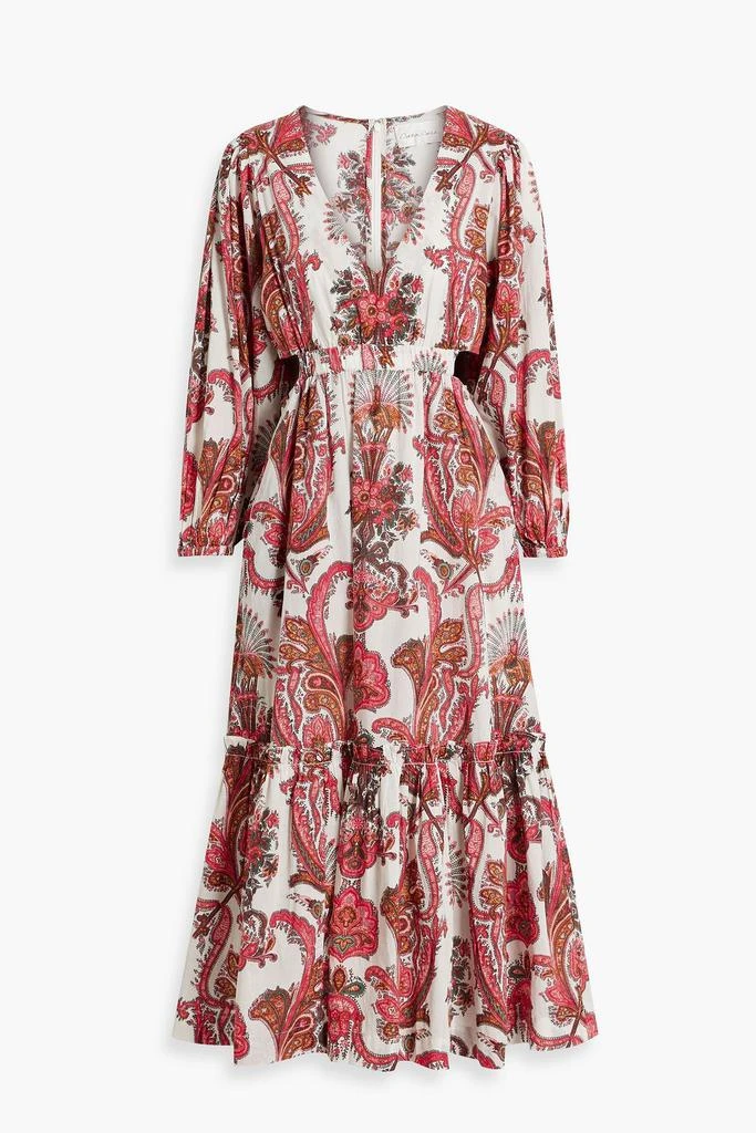 Cara Cara Alice cutout printed cotton midi dress 1