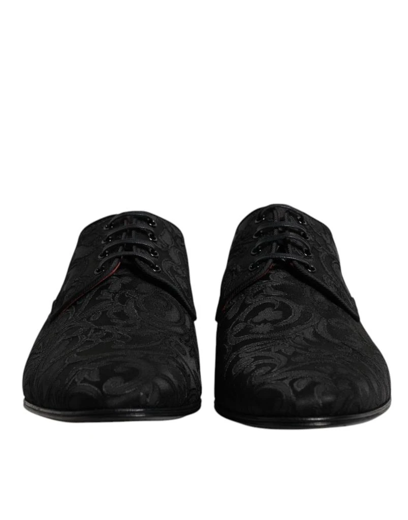 Dolce and Gabbana Black Jacquard Derby Men’s Shoe Dolce & Gabbana | Shoes | Dolce And Gabbana Black Jacquard  main image 3