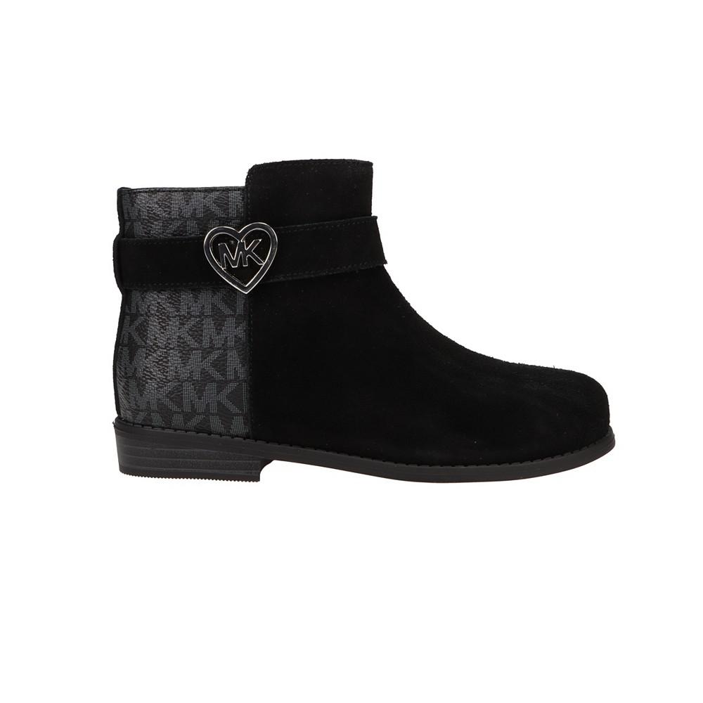 Michael Kors Little Girls Emma Heart Logo Print Detail Booties