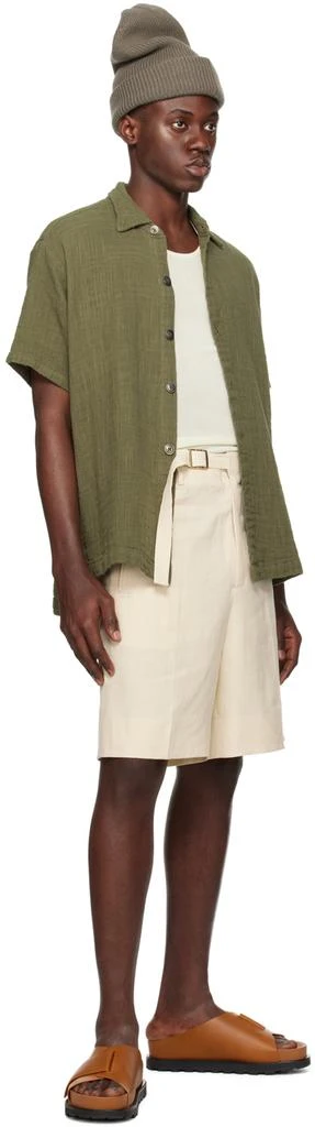 Greg Lauren Khaki Boxy Shirt 4