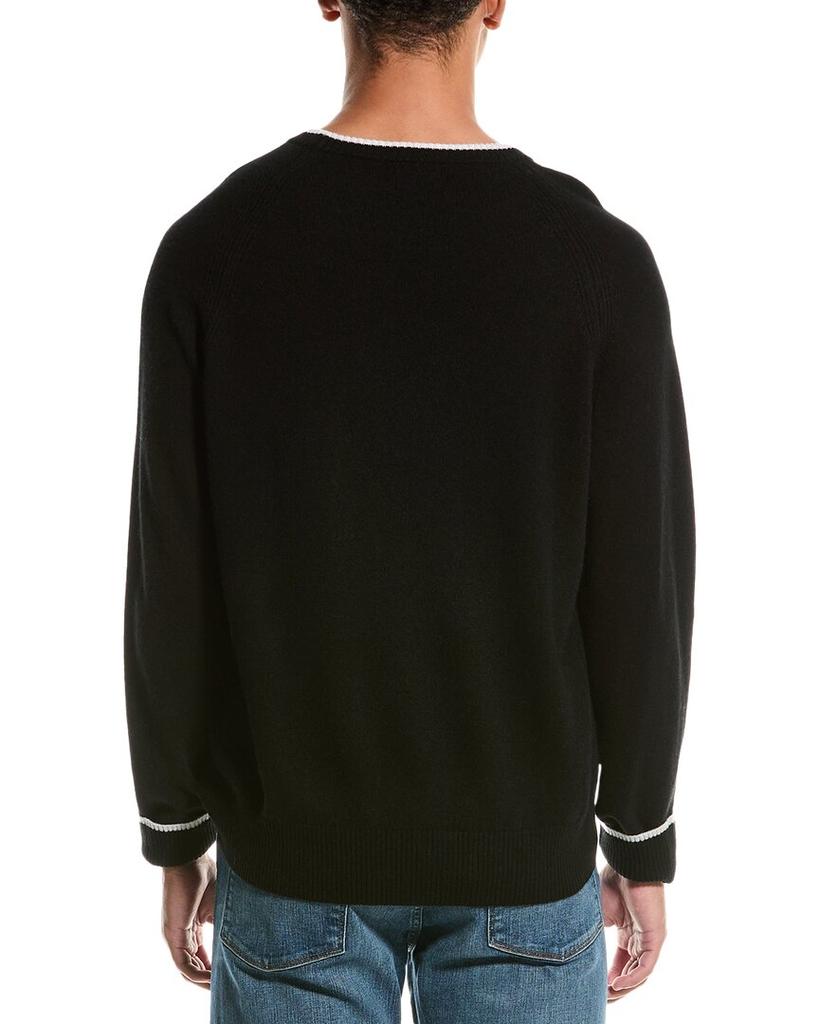 Magaschoni Tipped Cashmere Crewneck Sweater