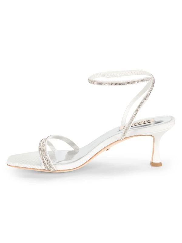 Badgley Mischka Embellished Metallic Sandals 4