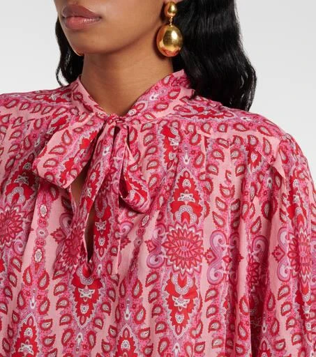 ETRO Paisley tie-neck cotton blouse 4