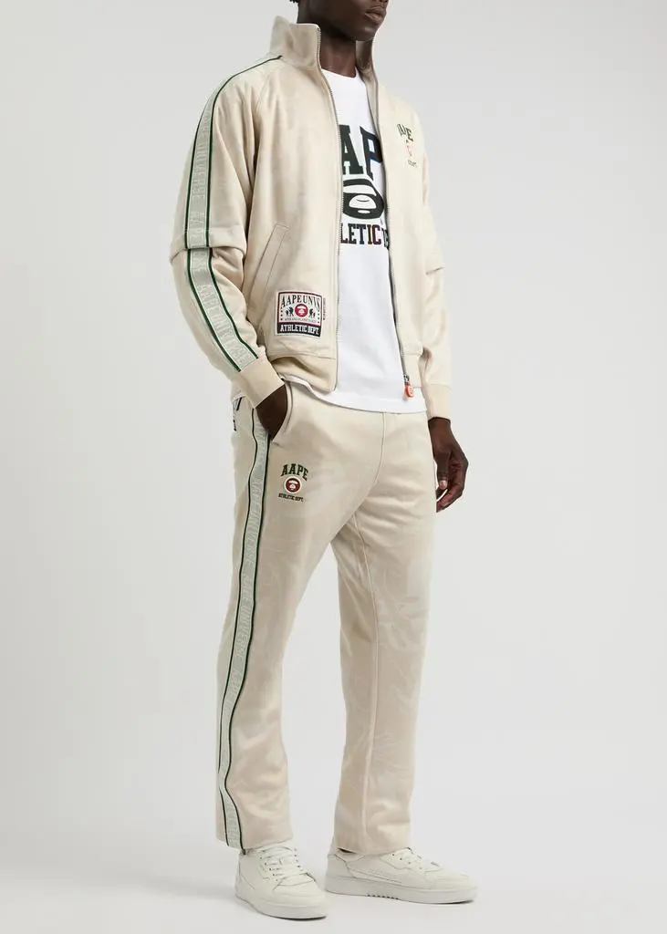 AAPE Logo camouflage-jacquard jersey track jacket  5
