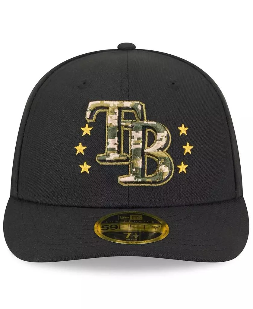 New Era Men's Black Tampa Bay Rays 2024 Armed Forces Day Low Profile 59FIFTY Fitted Hat 3