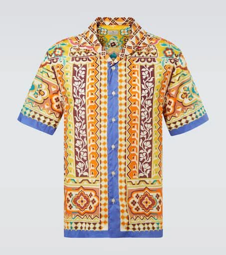 ETRO Printed cotton bowling shirt 1
