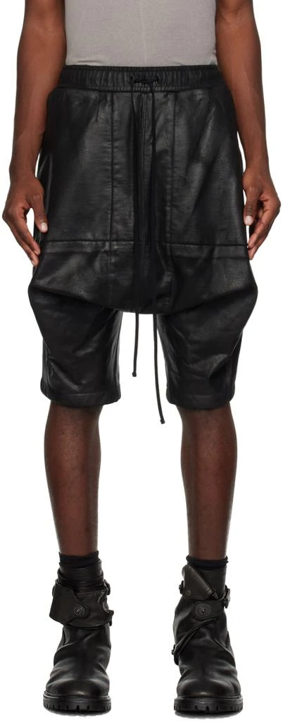 Julius Black Over Crotch Shorts 1
