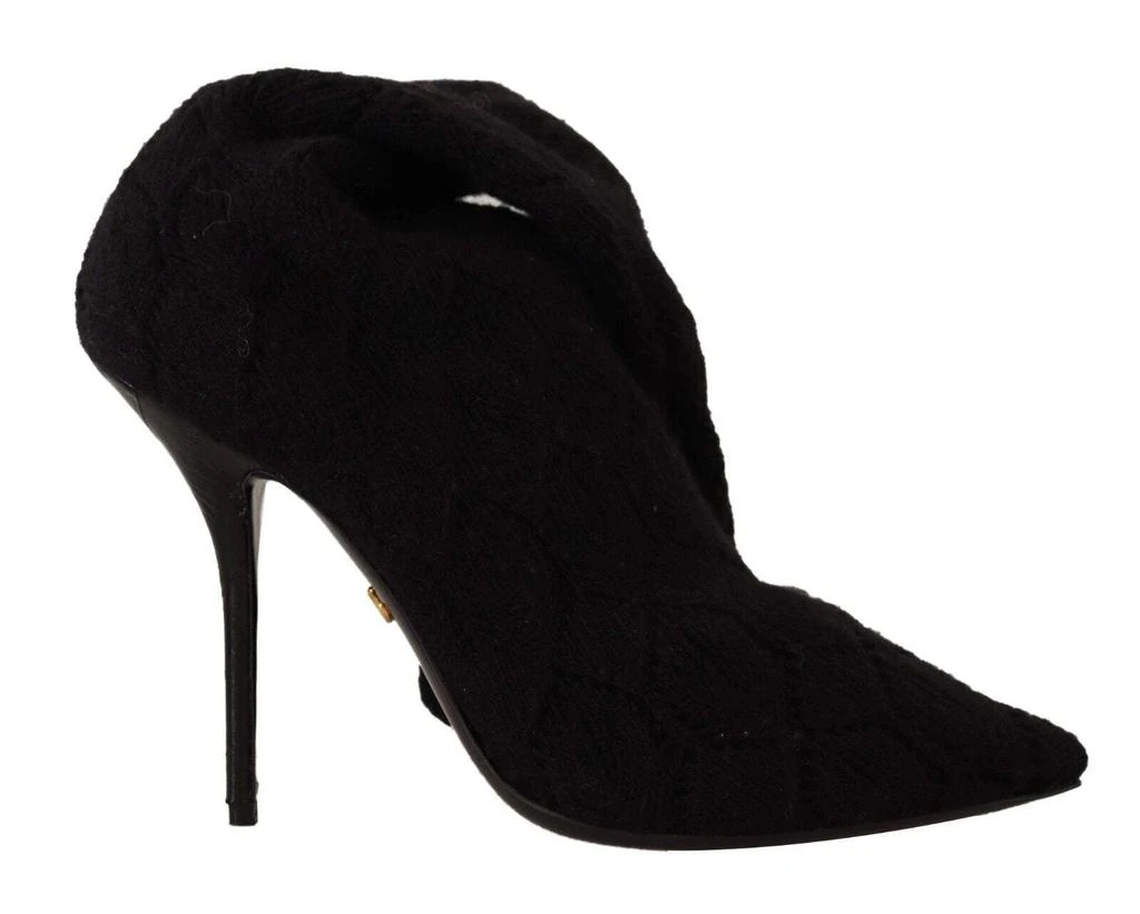 Dolce & Gabbana Dolce & Gabbana Black Stretch Socks Knee High Booties Shoes 6