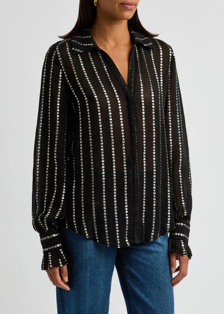 Paige Sosa floral stripe georgette blouse 2