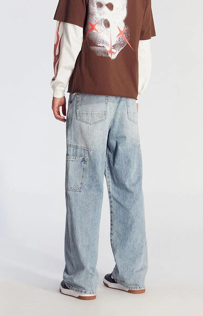 PacSun Blake Extreme Baggy Jeans Carpenter Light Indigo 4