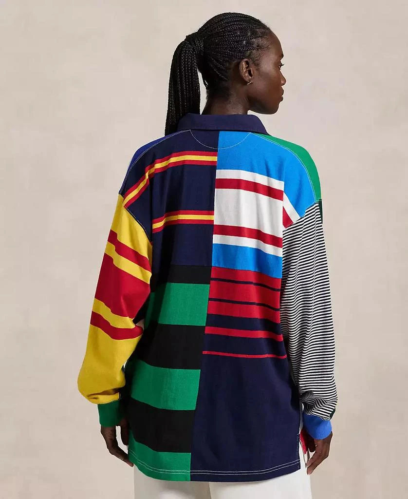 Ralph Lauren Women's Patchwork-Stripe Jersey Rugby Shirt 5