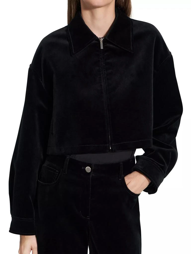 Theory Aline Cropped Zip-Front Jacket 3