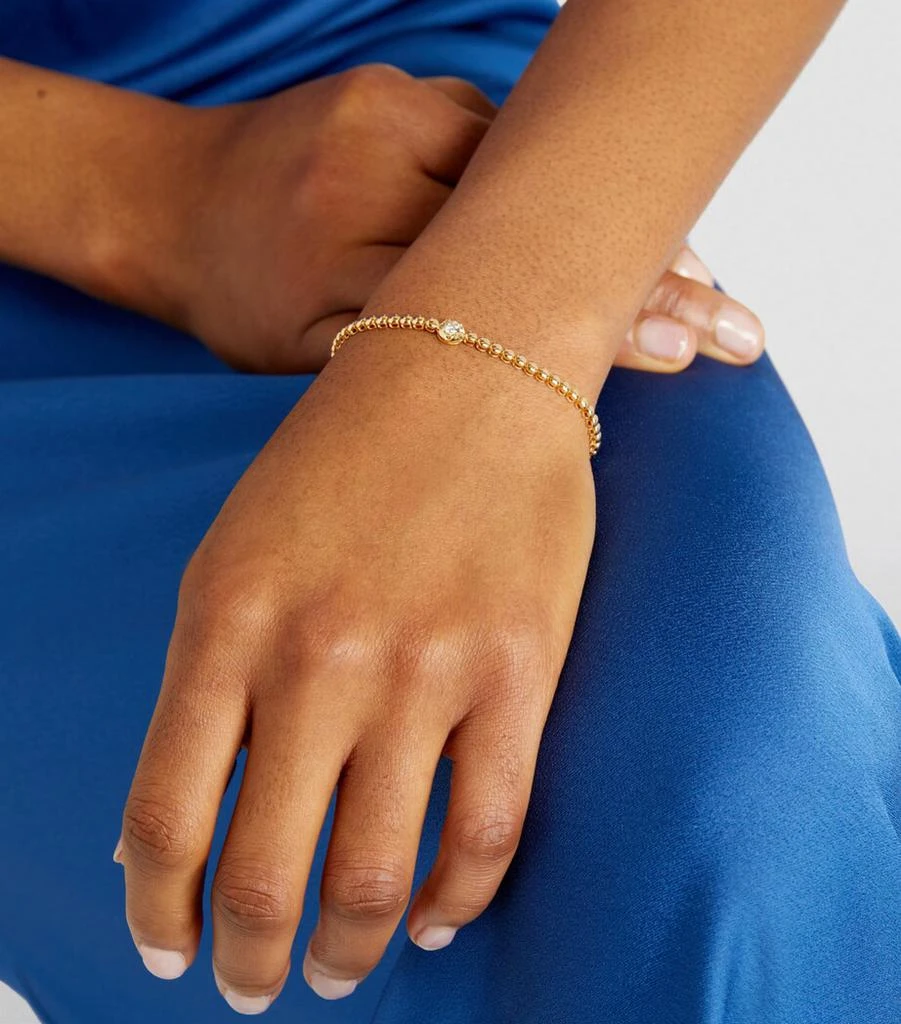 Jennifer Meyer Yellow Gold and Diamond Illusion Bracelet 5