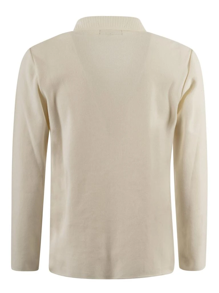 LARDINI Lardini Spread-Collar V-Neck Shirt 2