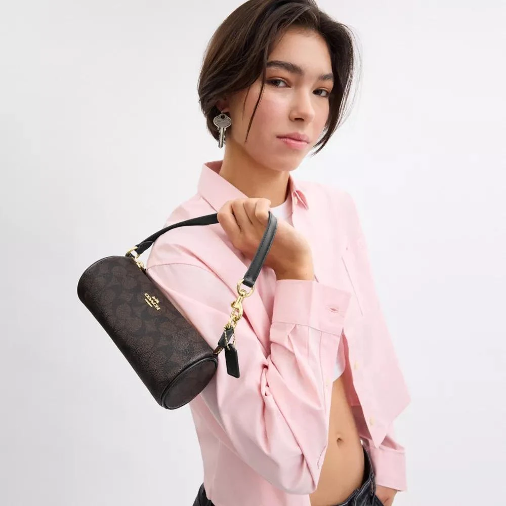 Coach Nolita Barrel Bag In Signature Canvas 6