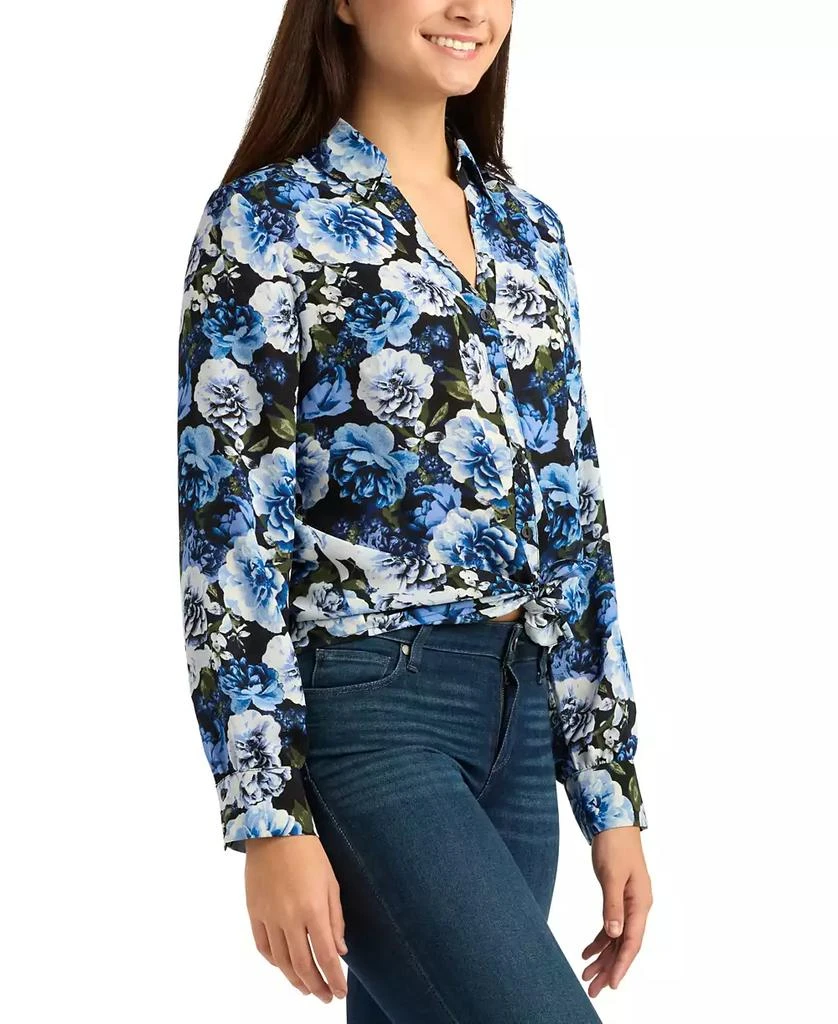 BCX Juniors
 Floral Printed Collared Top 2
