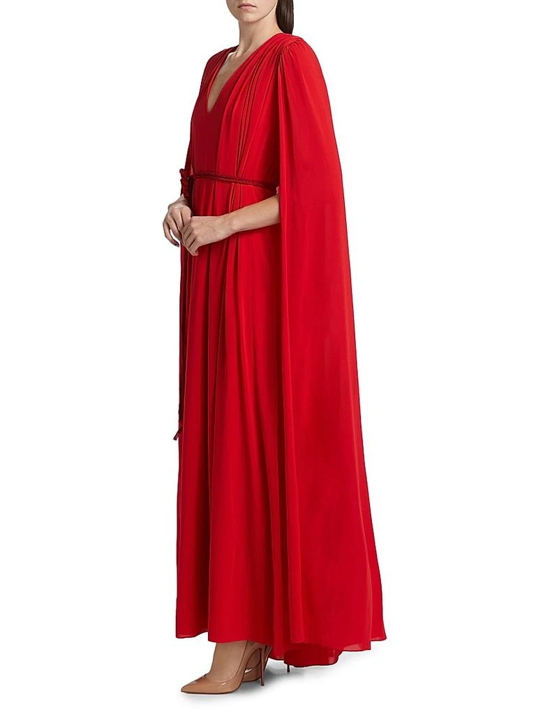 Alice + Olivia Zenaida Maxi Cape Dress 4