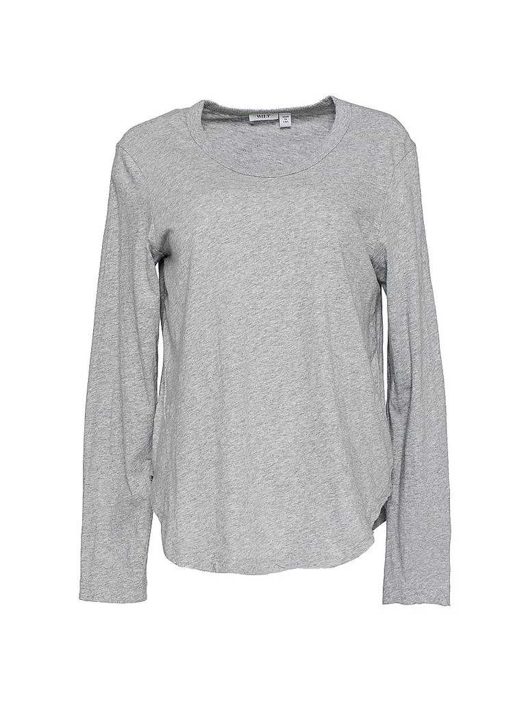 Wilt Shrunken Crew Long Sleeve Shirttail Slub Tee 1