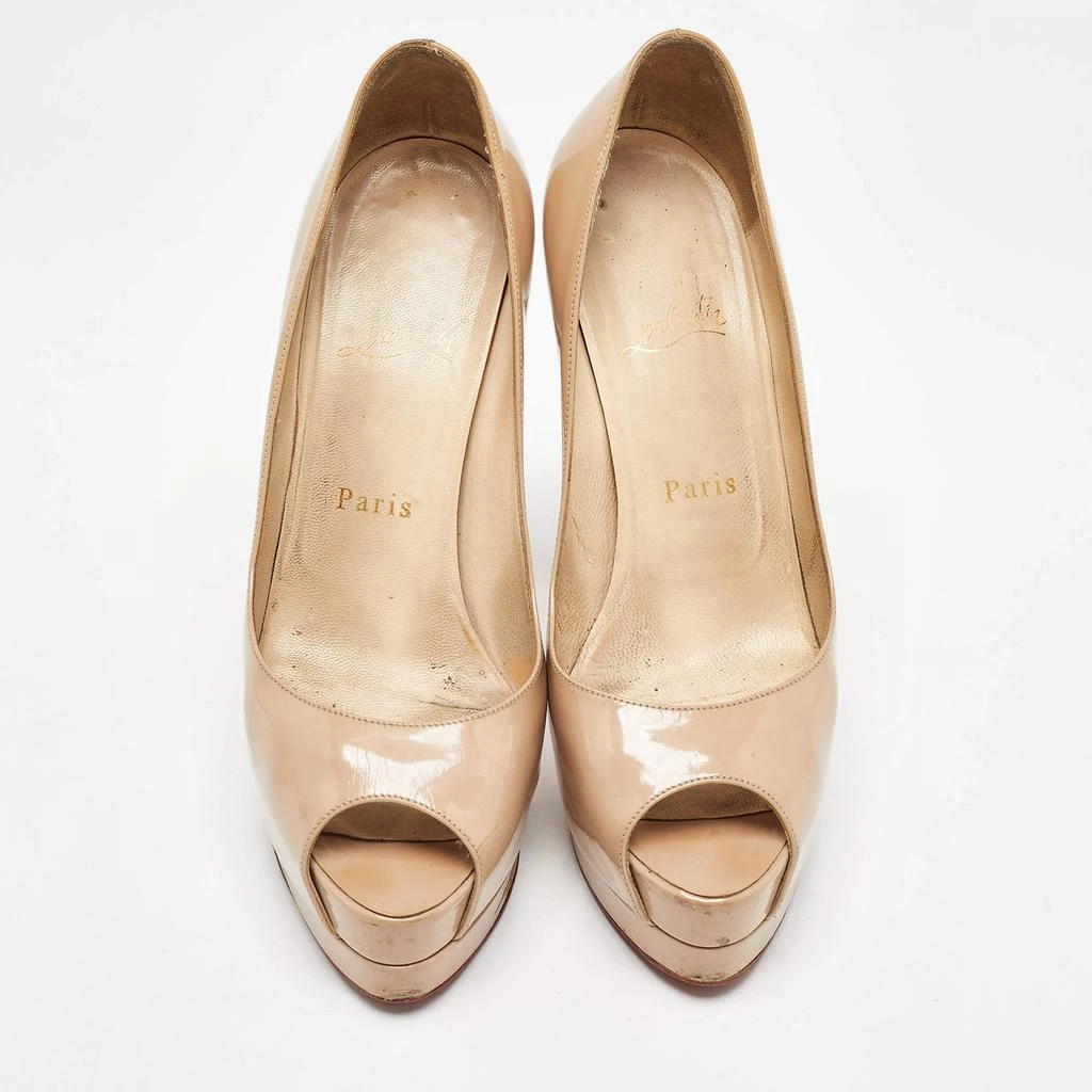 Christian Louboutin Christian Louboutin Beige Patent Leather Altadama Pumps Size 37 3
